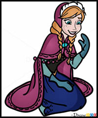 How to Draw Cute Anna, Frozen