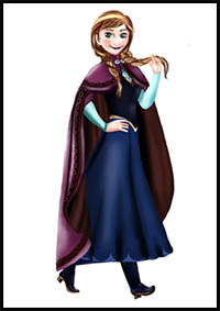 How to Draw Anna from Frozen