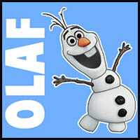 How to Draw Olaf the Snowman from Frozen with Easy Steps Tutorial