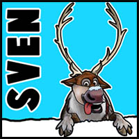 How to Draw Sven the Reindeer from Frozen Step by Step Tutorial