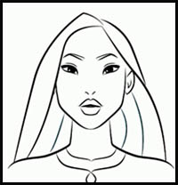 How to Draw Disney Princess Characters for Beginners - Pocahontas