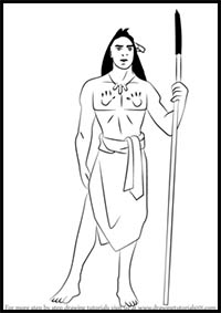 How to Draw Kocoum from Pocahontas