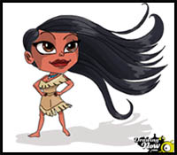 How to Draw Chibi Pocahontas