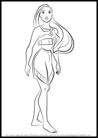 How to Draw Princess Pocahontas
