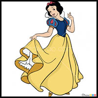 How to Draw Snow White, Cartoon Princess