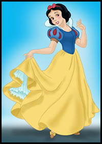 How to Draw Snow White Princess from Snow White and the Seven Dwarfs