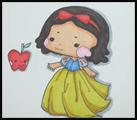 How to Draw Snow White Step by Step DIY