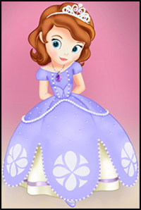 How to Draw Sofia the First Characters : Drawing Tutorials & Drawing