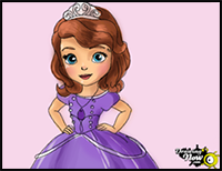 How to Draw Sofia from Sofia the First