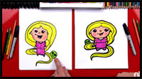 How to Draw Cartoon Rapunzel