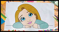 How to Draw Rapunzel - Tangled