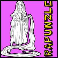 How to Draw Rapunzel from Tangled with Easy Step by Step Drawing Tutorial