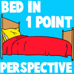 How to Draw a Bed in 1 Point Perspective