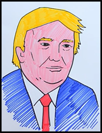 How to Draw President Donald Trump