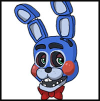 How to Draw Toy Bonnie from Five Nights at Freddy’s