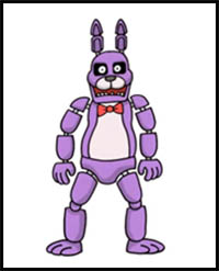 how to draw bonnie the bunny, five nights at freddys step 20
