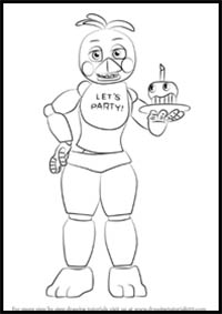 How to Draw Toy Chica from Five Nights at Freddy's