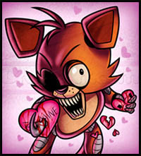 How to Draw Valentine Foxy the Fox