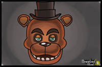 How to Draw Freddy Fazbear from Five Nights At Freddy's