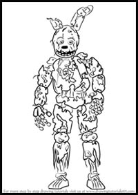 How to Draw Springtrap from Five Nights at Freddy's