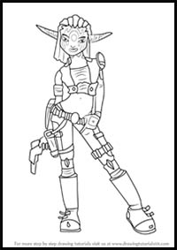 How to Draw Ashelin from Jak and Daxter