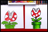 How to Draw a Mario Piranha Plant