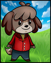 How to Draw Digby from Animal Crossing