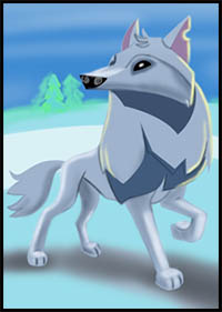 How to Draw Arctic Wolf from Animal Jam