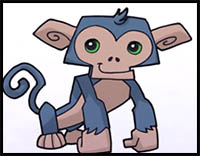 How to Draw Animal Jam Monkey