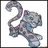 How to Draw Snow Leopard, Animal Jam