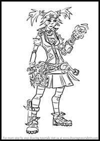 How to Draw Gaige from Borderlands