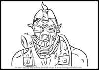 How to Draw Krieg from Borderlands