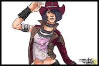 How to Draw Nisha from Borderlands The Pre-Sequel