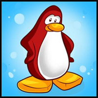 How to Draw Blue Penguin Bambadee from Club Penguin with Easy Steps Leson -  How to Draw Step by Step Drawing Tutorials