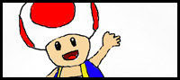 Drawing Toad in Mario