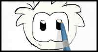 How to Draw White Puffles