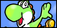 How to Draw Yoshi Step by Step