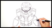 How to Draw Master Chief | Halo 5