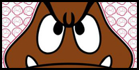 How to Draw a Goomba from Mario Bros