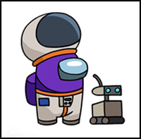 How to Draw Astronaut Crewmate + Pet | Among Us