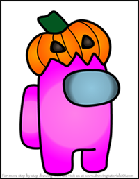 How to Draw Pumpkin from Among Us