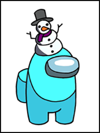 How to Draw Snowman Crewmate | Among Us