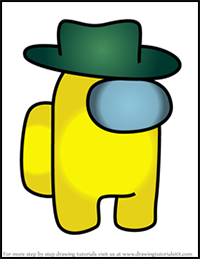 How to Draw Green Fedora Hat from Among Us