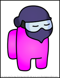 How to Draw Purple Mask from Among Us