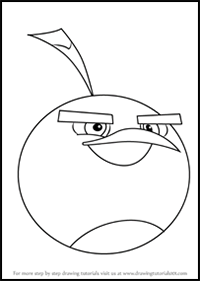 How to Draw Bomb from Angry Birds