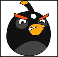 How to Draw Angry Birds (Black)