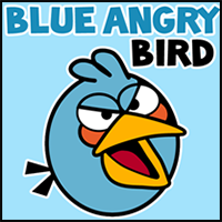 How to Draw Blue Bird from Angry Birds with Simple Step by Step Drawing Instructions