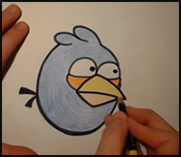 How to Draw Blue Bird from Angry Birds Toons Drawing Lesson