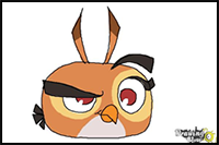 How to Draw Angry Bird Dahlia from Angry Birds Stella