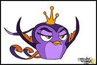 How to Draw Angry Bird Gale from Angry Birds Stella
